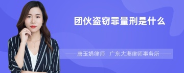 团伙盗窃罪量刑是什么