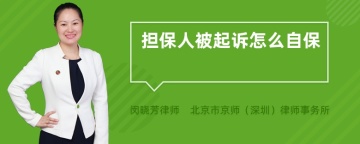 担保人被起诉怎么自保