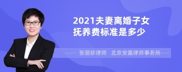 2021夫妻离婚子女抚养费标准是多少