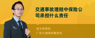 交通事故理赔中保险公司承担什么责任