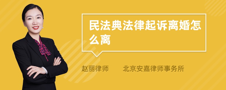 民法典法律起诉离婚怎么离