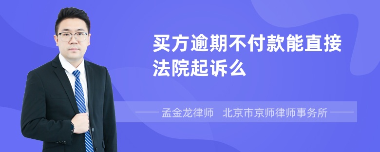 买方逾期不付款能直接法院起诉么