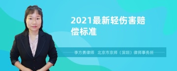 2021最新轻伤害赔偿标准