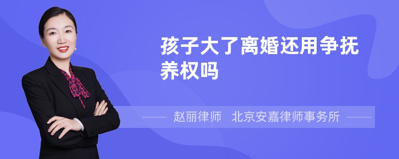 孩子大了离婚还用争抚养权吗