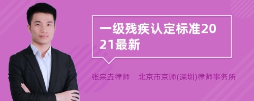 一级残疾认定标准2021最新