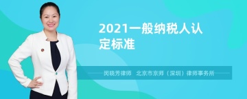 2021一般纳税人认定标准