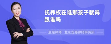 抚养权在谁那孩子就得跟谁吗