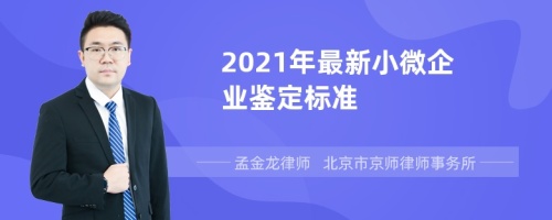 2021年最新小微企业鉴定标准