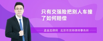 只有交强险把别人车撞了如何赔偿