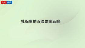 社保里的五险是哪五险
