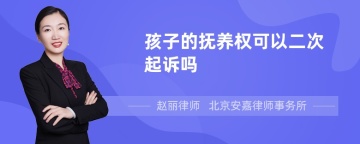 孩子的抚养权可以二次起诉吗