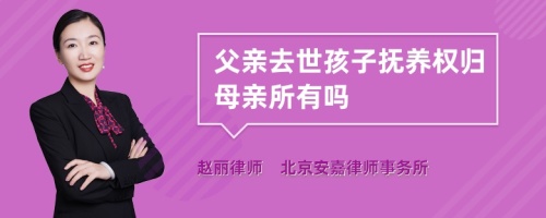 父亲去世孩子抚养权归母亲所有吗