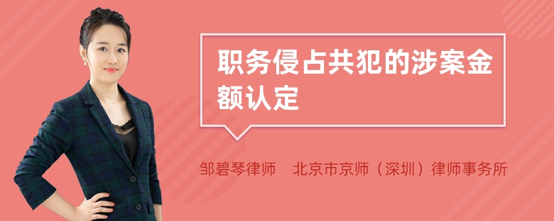 职务侵占共犯的涉案金额认定