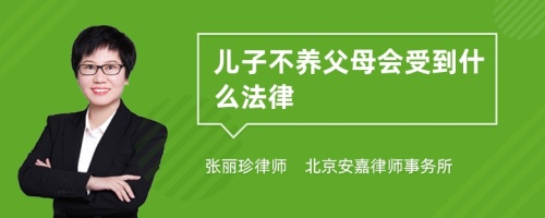 儿子不养父母会受到什么法律