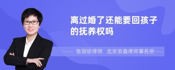 离过婚了还能要回孩子的抚养权吗