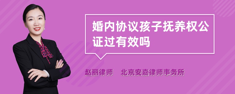 婚内协议孩子抚养权公证过有效吗