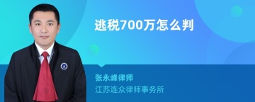 逃税700万怎么判