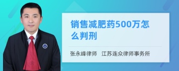 销售减肥药500万怎么判刑