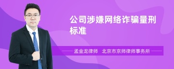 公司涉嫌网络诈骗量刑标准