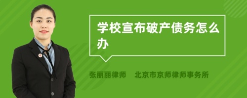 学校宣布破产债务怎么办