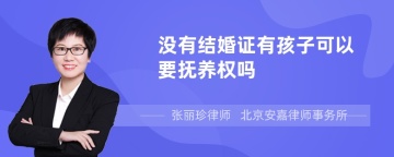 没有结婚证有孩子可以要抚养权吗