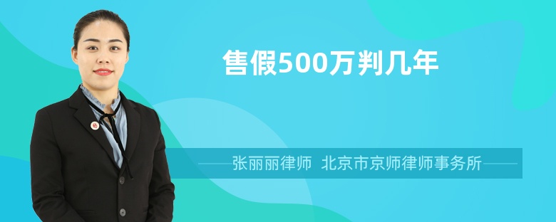 售假500万判几年