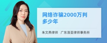 网络诈骗2000万判多少年