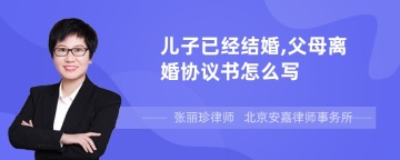 儿子已经结婚,父母离婚协议书怎么写