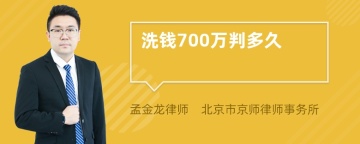 洗钱700万判多久