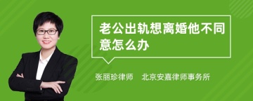 老公出轨想离婚他不同意怎么办