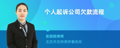 个人起诉公司欠款流程