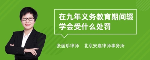 在九年义务教育期间辍学会受什么处罚