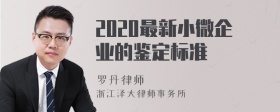 2020最新小微企业的鉴定标准