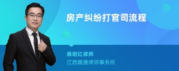 房产纠纷打官司流程