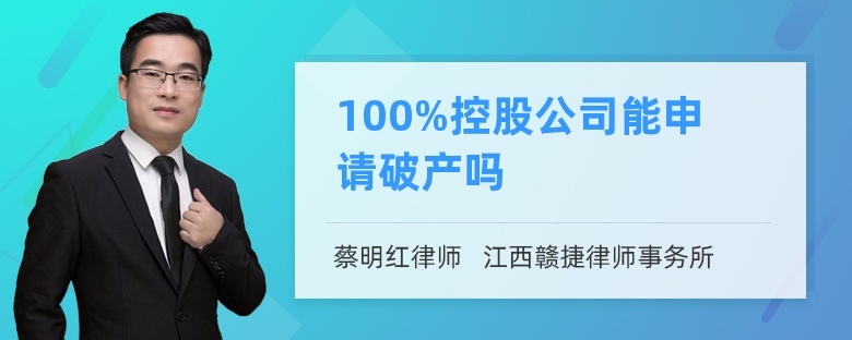 100%控股公司能申请破产吗