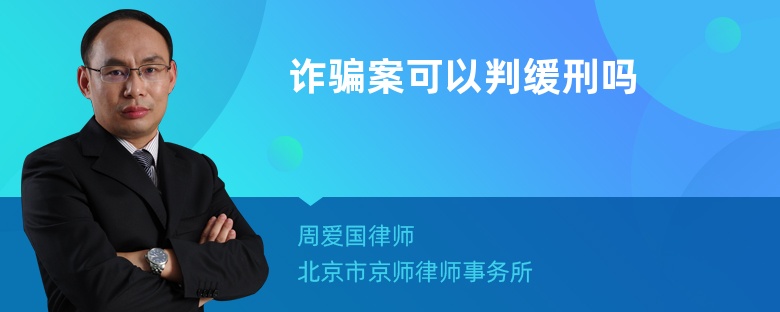 诈骗案可以判缓刑吗