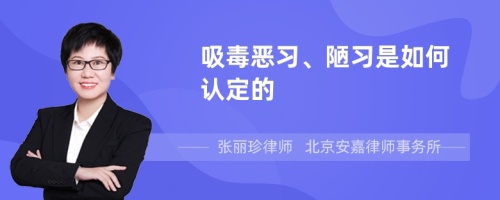 吸毒恶习、陋习是如何认定的