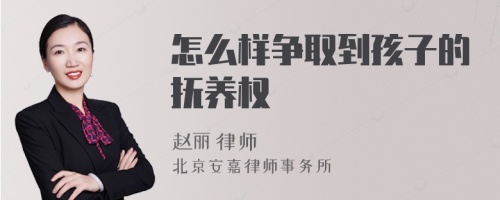 怎么样争取到孩子的抚养权