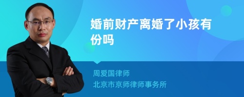 婚前财产离婚了小孩有份吗