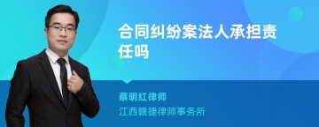 合同纠纷案法人承担责任吗