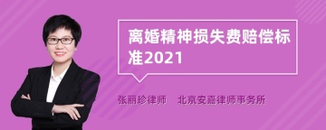 离婚精神损失费赔偿标准2021