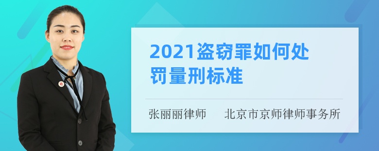 2021盗窃罪如何处罚量刑标准