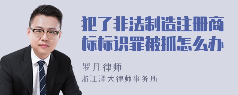 犯了非法制造注册商标标识罪被抓怎么办