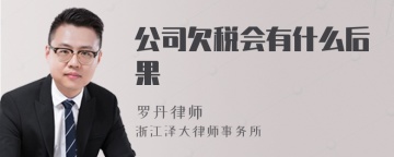 公司欠税会有什么后果