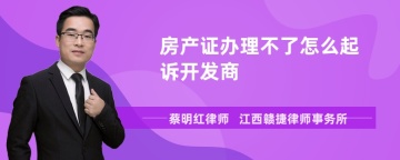 房产证办理不了怎么起诉开发商