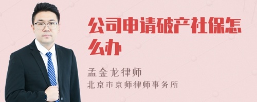 公司申请破产社保怎么办