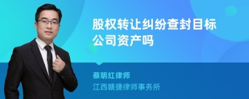 股权转让纠纷查封目标公司资产吗