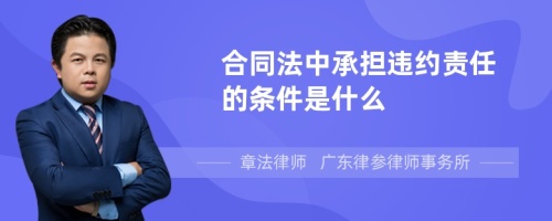 合同法中承担违约责任的条件是什么