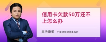 信用卡欠款50万还不上怎么办