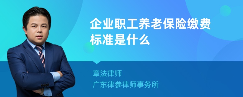 企业职工养老保险缴费标准是什么